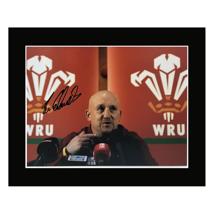 Signed Shaun Edwards Photo Display 12×10 – Wales Icon