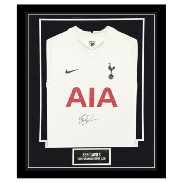 Signed Ben Davies Framed Shirt - Tottenham Hotspur Icon