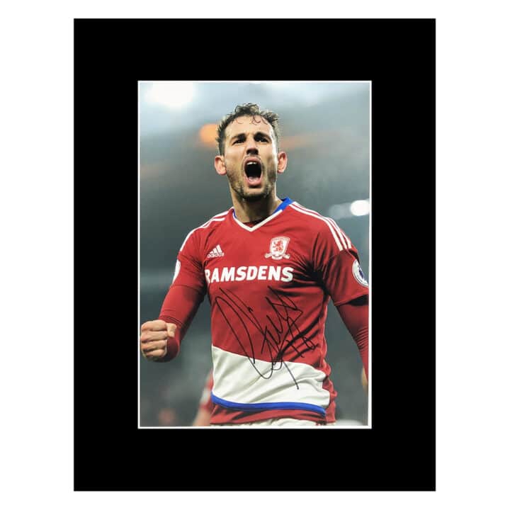 Signed Christian Stuani Photo Display 16x12 - Middlesbrough Icon