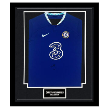 Signed Christopher Nkunku Framed Shirt - Chelsea FC Icon