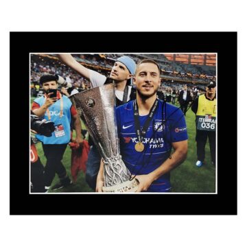 Signed Eden Hazard Photo Display - 12x10 UEFA Cup Winner 2019