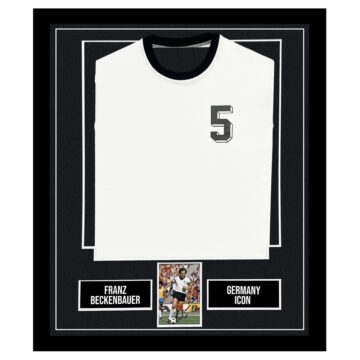 Signed Franz Beckenbauer Framed Display Shirt - Germany Icon Autograph