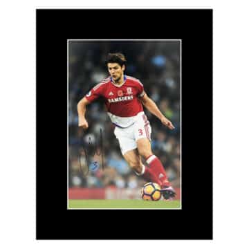 Signed George Friend Photo Display 16x12 - Middlesbrough Icon Autograph