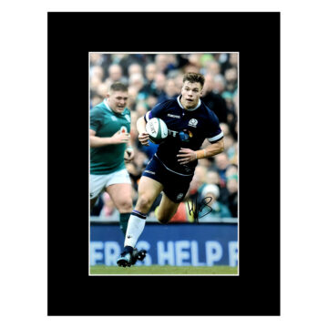 Signed Huw Jones Photo Display 16x12 - Scotland Rugby Icon
