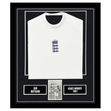 Signed Ian Botham Framed Display Shirt - Ashes Winner 1981
