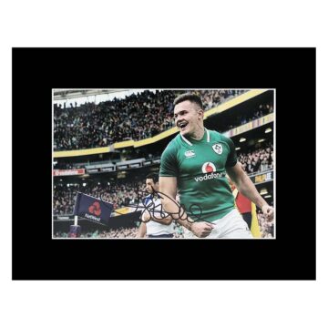 Signed Jacob Stockdale Photo Display - 16x12 Ireland Rugby Icon