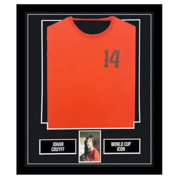 Signed Johan Cruyff Framed Display Shirt - World Cup Icon