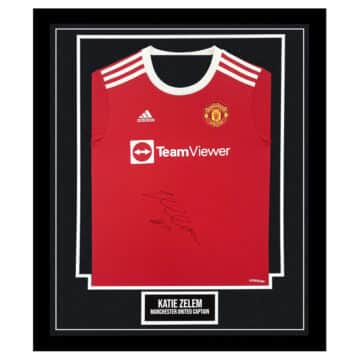 Signed Katie Zelem Framed Shirt - Manchester United Captain