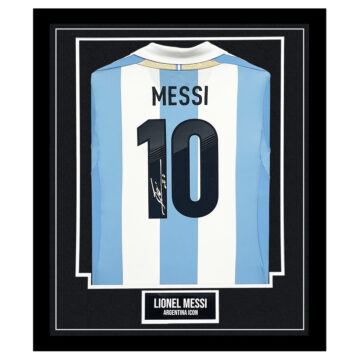Signed Lionel Messi Framed Shirt - Argentina Icon Autograph Jersey
