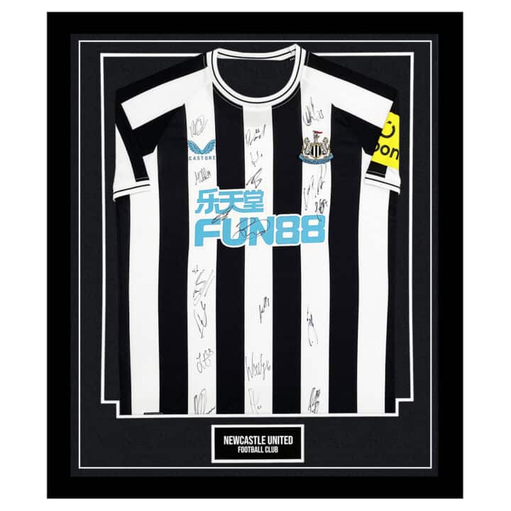 Signed Newcastle United Framed Shirt - Premier League Autograph