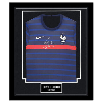 Signed Olivier Giroud Framed Shirt - Les Bleus Autograph