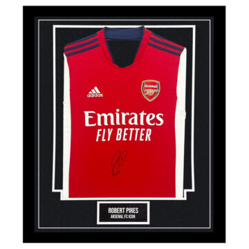 Signed Robert Pires Framed Shirt - Arsenal FC Icon