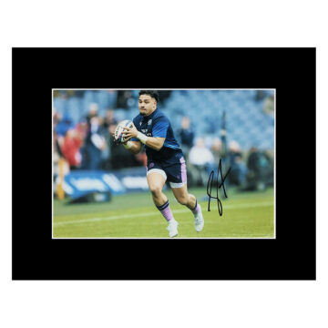 Signed Sione Tuipulotu Photo Display 16x12 - Scotland Rugby Icon