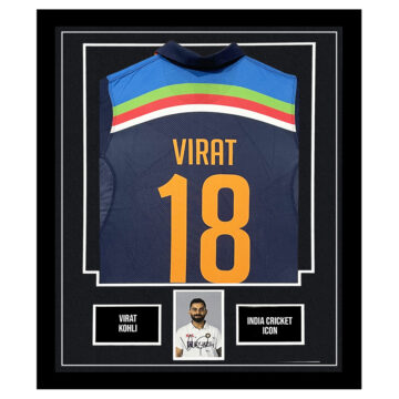 Virat Kohli Signed Framed Display – India Cricket Icon Autograph