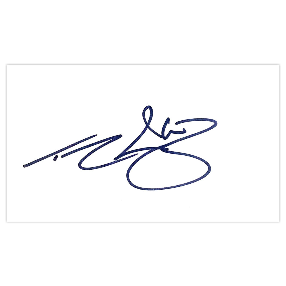 Signed Toby Flood White Card - Leicester Tigers Icon Autograph