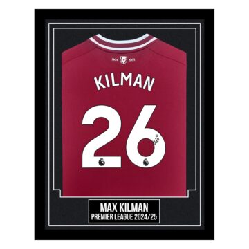 Max Kilman Signed Framed Shirt - Premier League 2024/25