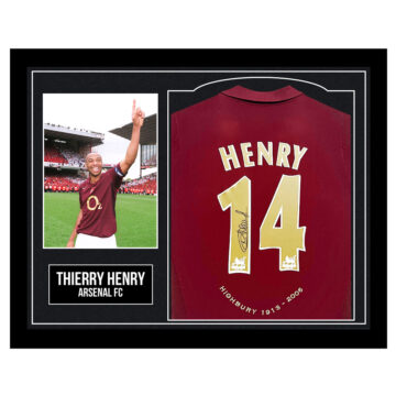 Framed Thierry Henry Signed Arsenal FC Shirt - Highbury 1913-2006