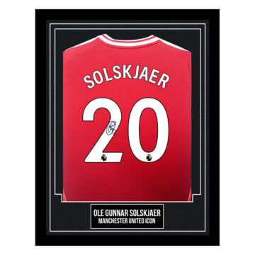 Ole Gunnar Solskjaer Signed Framed Shirt - Manchester United Icon