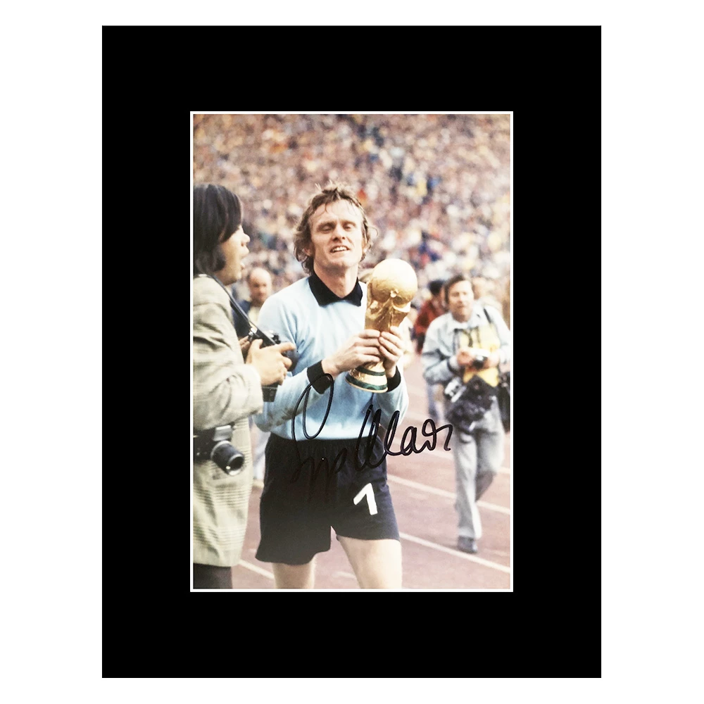 Signed Sepp Maier Photo Display - 12x10 World Cup Winner 1974