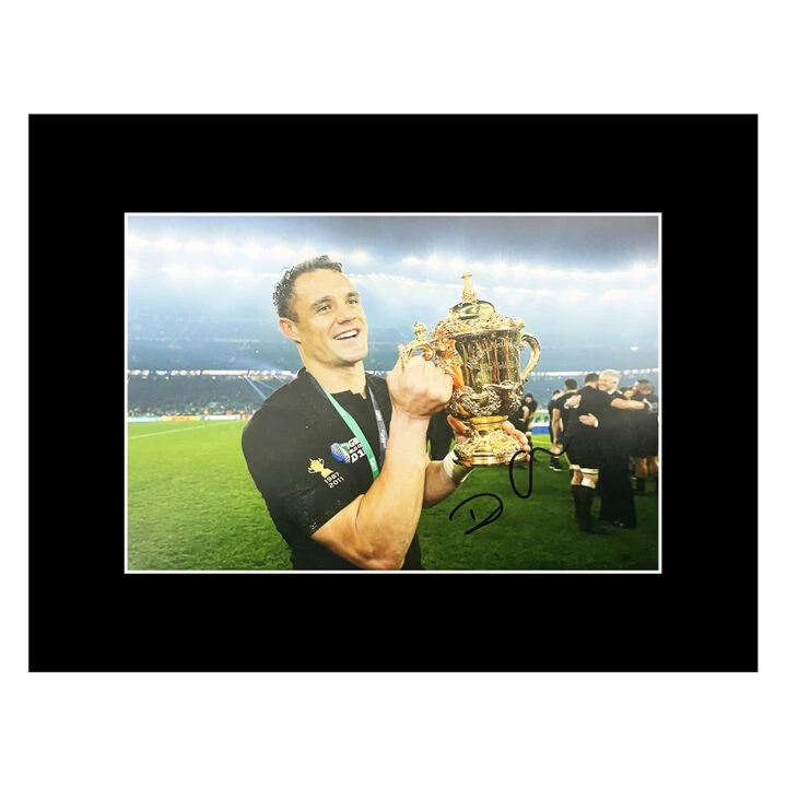 Signed Dan Carter Photo Display - 16x12 New Zealand Rugby Icon 2