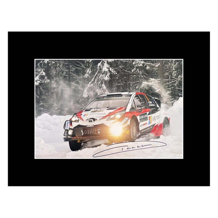 Signed Ott Tanak Photo Display - 16x12 Rally Car Icon