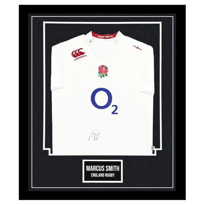 Signed Marcus Smith Shirt Framed - England Icon Jersey