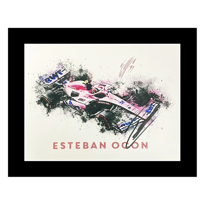 Esteban Ocon Signed Photo Display - 12x10 Alpine Icon Autograph