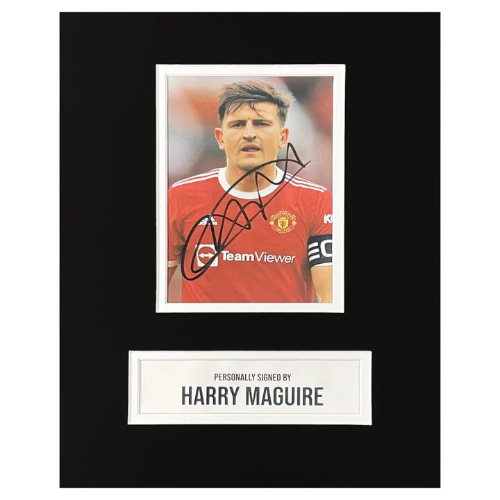 Harry Maguire Signed Photo Display - 10x8 Manchester United Icon