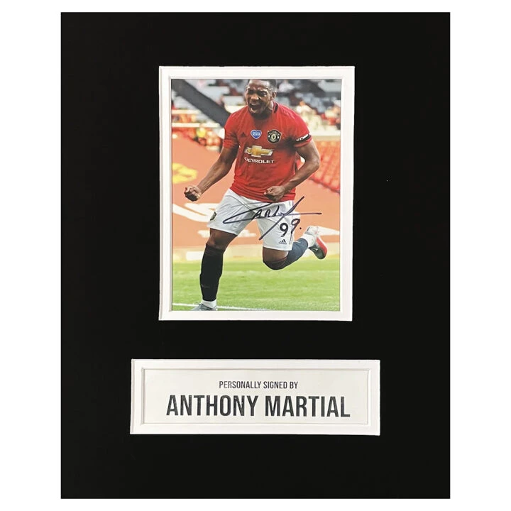 Signed Anthony Martial Photo Display - 10x8 Manchester United Icon