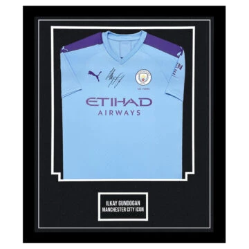 Signed Ilkay Gundogan Shirt Framed - Manchester City Icon Jersey