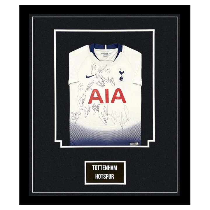 Signed Tottenham Hotspur Jersey Framed - Premier League Squad Autograph
