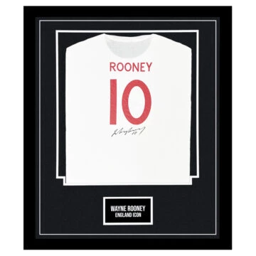 Wayne Rooney Signed Shirt Framed - England Icon Jersey