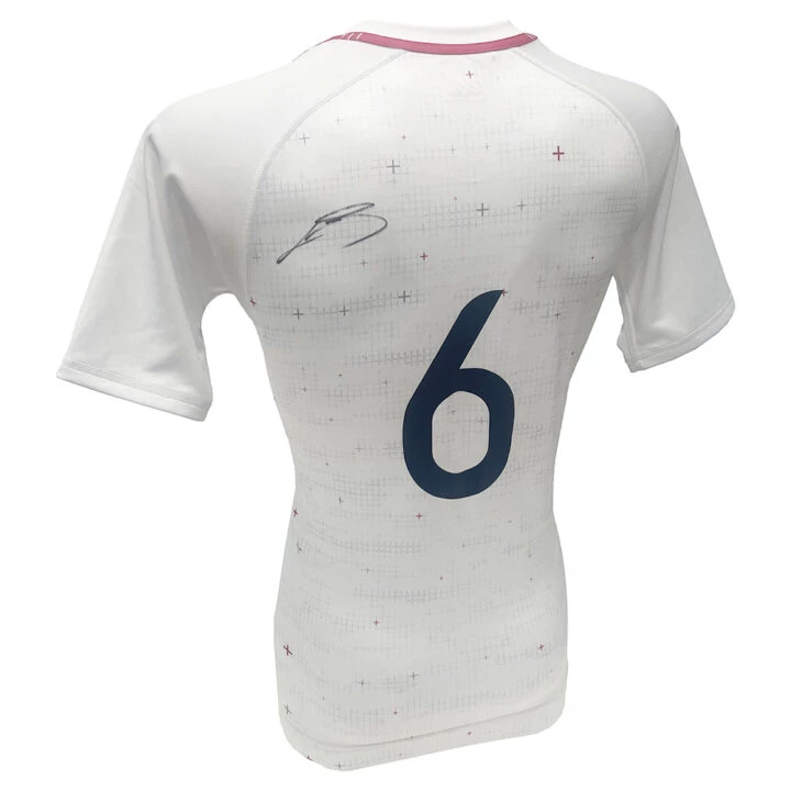 Signed Courtney Lawes Shirt - England Rugby Icon (Damaged)