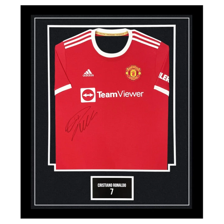 Signed Cristiano Ronaldo Framed Manchester United Shirt - CR7 Autograph