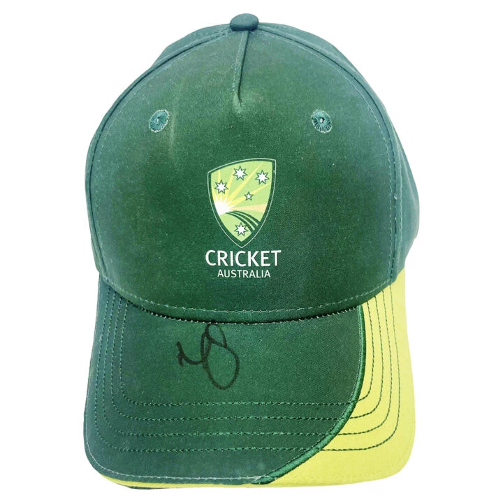 Signed Mitchell Starc Cap - Australia Cricket Icon Autograph
