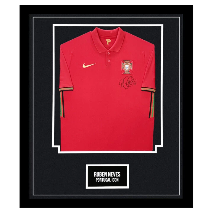 Signed Ruben Neves Framed Shirt - Portugal Icon Jersey