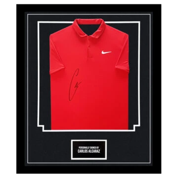 Signed Carlos Alcaraz Framed Shirt - Tennis Icon Autograph