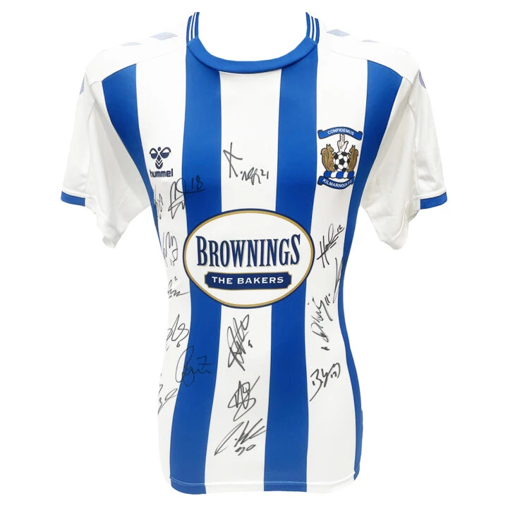 Signed Kilmarnock FC Shirt - Scottish Premiership Squad (Damaged)