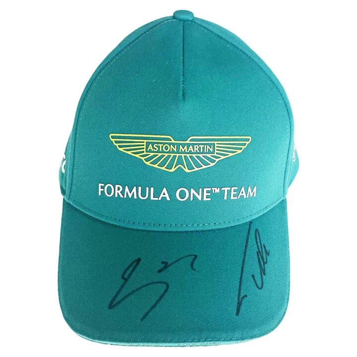 Signed Lance Stroll & Fernanado Alonso Cap - F1 Icons 2023