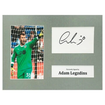 Signed Adam Legzdins Photo Display - 12x8 Burnley Icon