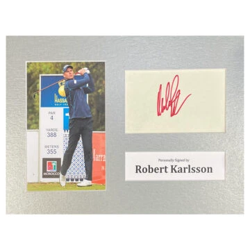 Signed Robert Karlsson Photo Display - 12x8 Golf Icon