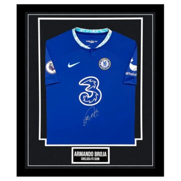 Signed Armando Broja Framed Shirt - Chelsea FC Icon
