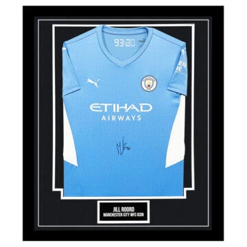 Signed Jill Roord Framed Shirt - Manchester City W.F.C. Icon