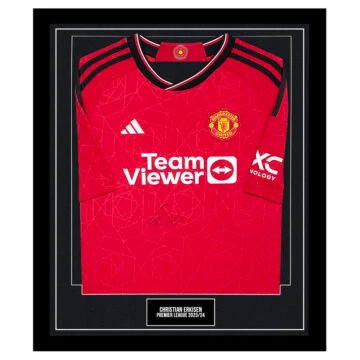 Signed Christian Eriksen Framed Shirt - Premier League 202324