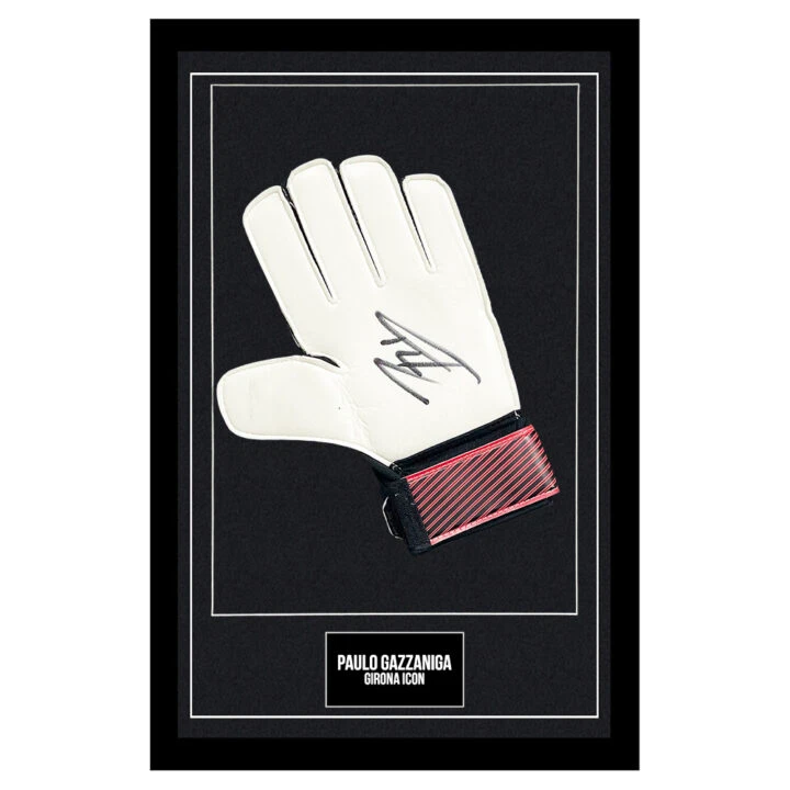 Signed Paulo Gazzaniga Framed Glove - Girona Icon