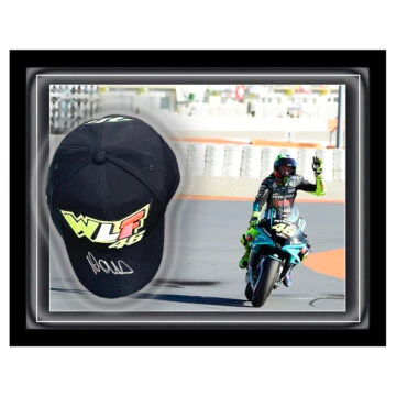 Valentino Rossi Signed Hat Framed Dome - MotoGP World Champion
