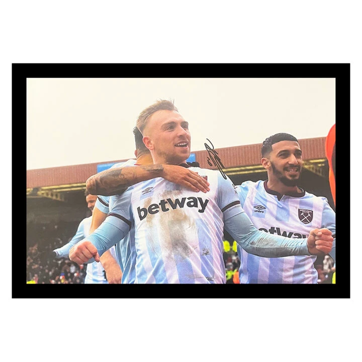 Signed Jarrod Bowen Framed Poster Photo - 18x12 West Ham United F.C.