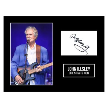 Signed John Illsley Photo Display 16x12 - Dire Straits Icon Autograph