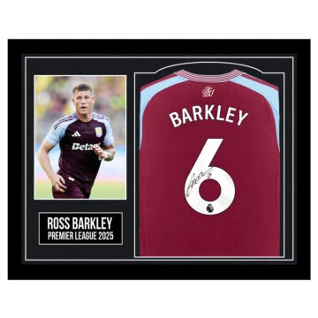 Framed Ross Barkley Signed Shirt - Premier League 2025