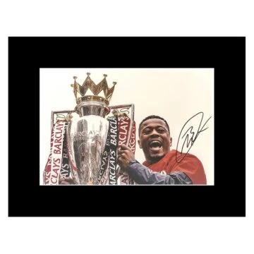 Signed Patrice Evra Photo Display 16x12 - Premier League Champion 2011